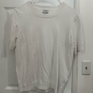 J.Crew white short sleeve sweater